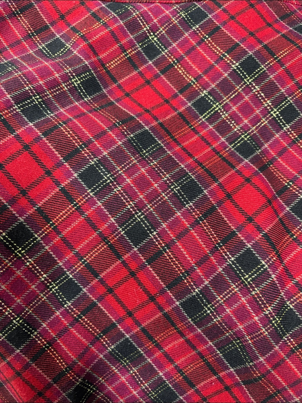 plaid skirt with gold metallic. - Picture 2 of 4